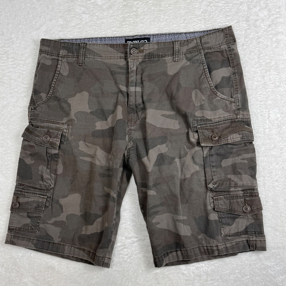 Iron‎ Co Cargo Shorts Mens 40 Green Camo Gorpcore Utility Pockets